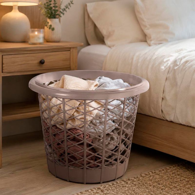 Canasta para Ropa 41 L Color Marfil