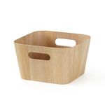 Caja Organizadora con Agarradores Acabado Natural 27 x 27 x 16 cm