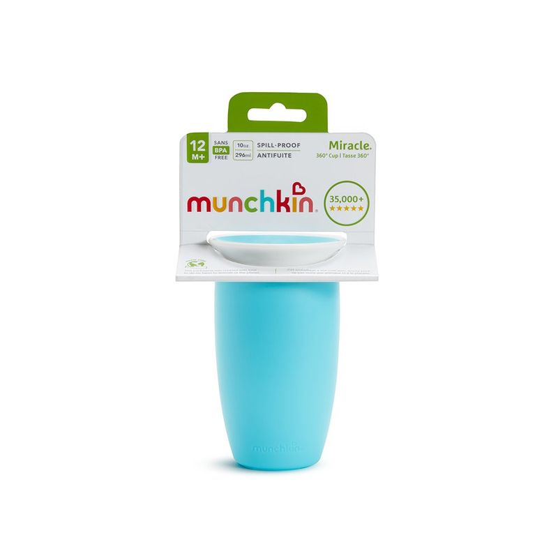 Vaso Entrenador Miracle 360° 10 oz con Tapa Antiderrames Color Azul