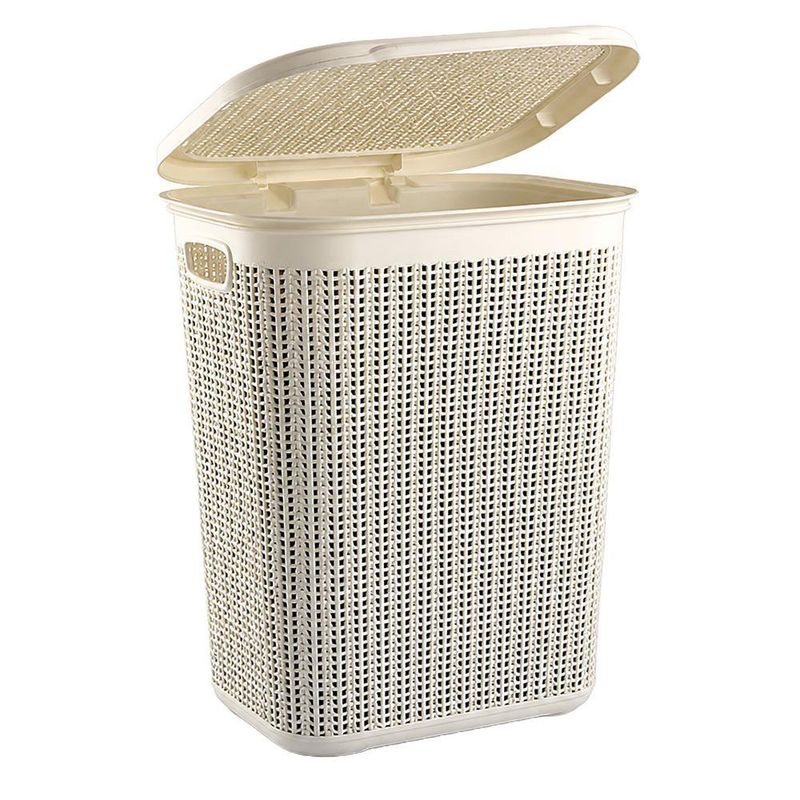 Canasta para Lavandería 50 L 43 x 34 x 5 cm Color Crema
