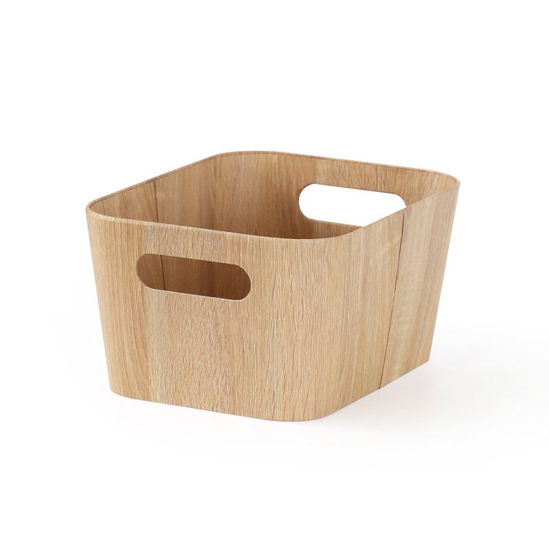 Caja Organizadora con Agarradores Acabado Natural 23 x 30.5 x 15.2 cm