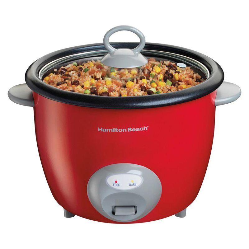 Olla Arrocera con Función de Mantenimiento Roja