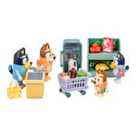 Set de Bluey Viaje Familiar al Supermercado Con Figuras y Accesorios