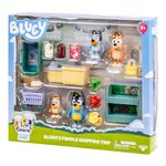 Set de Bluey Viaje Familiar al Supermercado Con Figuras y Accesorios
