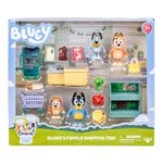 Set de Bluey Viaje Familiar al Supermercado Con Figuras y Accesorios