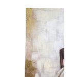 Cuadro en Canvas Mujer con Vestido Elegante 80 x 120 cm Color Blanco y Beige