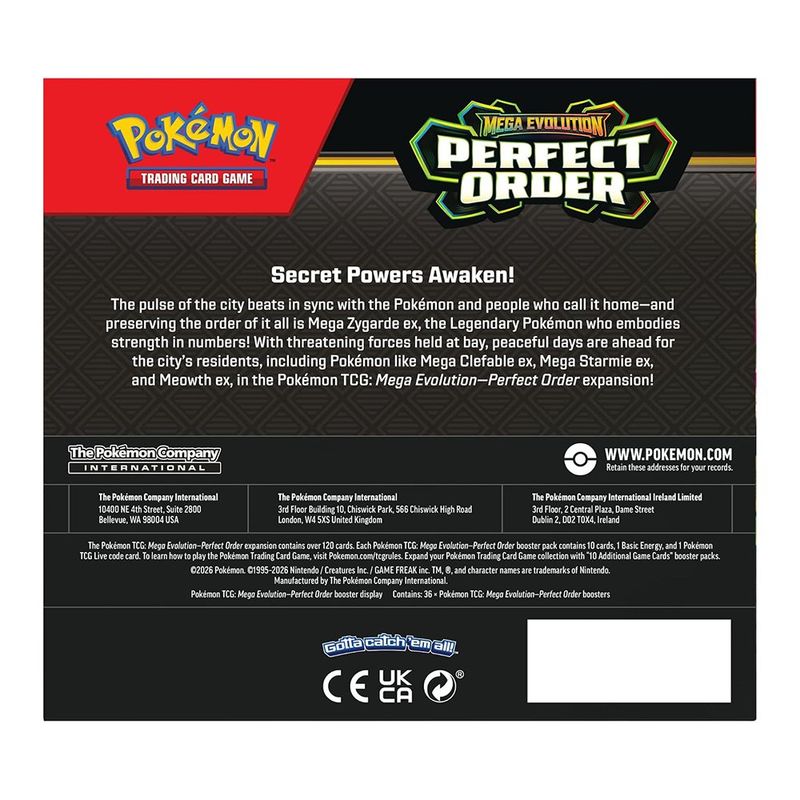 Set de Pokémon TCG Mega Evolution Perfect Order de 6 Sobres en Español - Diseños Surtidos