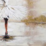 Cuadro en Canvas Bailarina de Ballet 80 x 120 cm Color Blanco y Beige