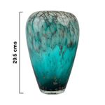 Florero Decorativo con Efecto Veteado en Color Turquesa de 29.5 x 20 Cm