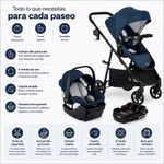 Travel System Willow Brook Navy 4 Modos con Portabebé, Base y Capota UPF 50+
