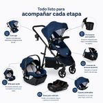 Travel System Willow Brook Navy 4 Modos con Portabebé, Base y Capota UPF 50+