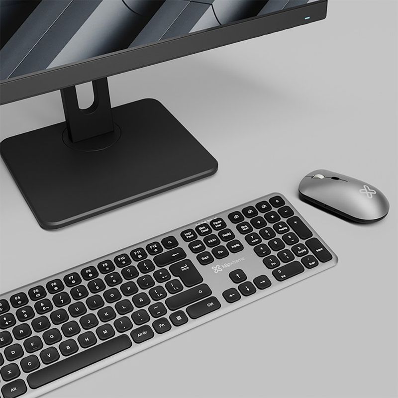 Combo Teclado y Mouse Linkey Duo Bluetooth Recargable con DPI Ajustable Gris
