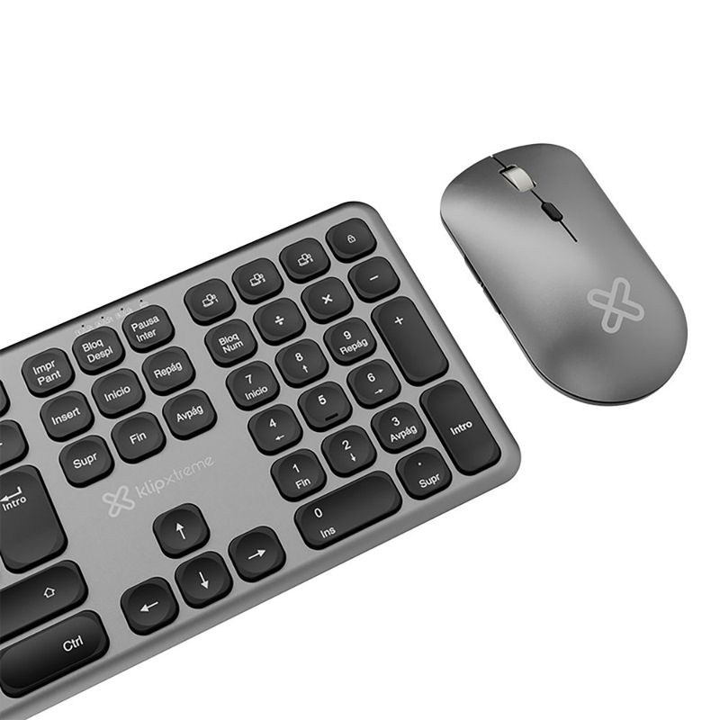 Combo Teclado y Mouse Linkey Duo Bluetooth Recargable con DPI Ajustable Gris
