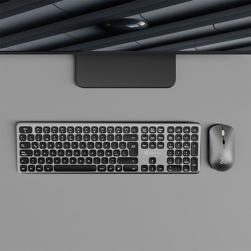 Combo Teclado y Mouse Linkey Duo Bluetooth Recargable con DPI Ajustable Gris