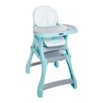 Silla Alta 2 en 1 Convertible a Escritorio con Charola Ajustable de 105 cm Celeste