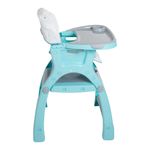 Silla Alta 2 en 1 Convertible a Escritorio con Charola Ajustable de 105 cm Celeste