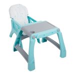 Silla Alta 2 en 1 Convertible a Escritorio con Charola Ajustable de 105 cm Celeste