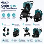Travel System 4 en 1 Verb Click Connect Azul con Autoasiento SnugRide Lite