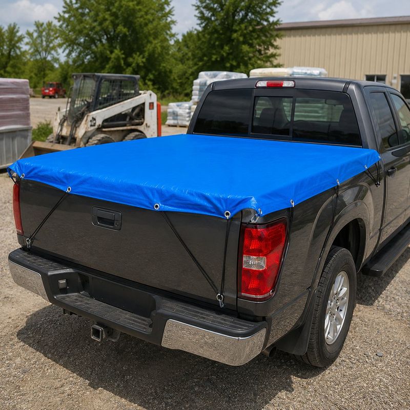 Lona Multiusos de Polietileno Reforzada de 5 x 6 Metros 110 g/m² Azul