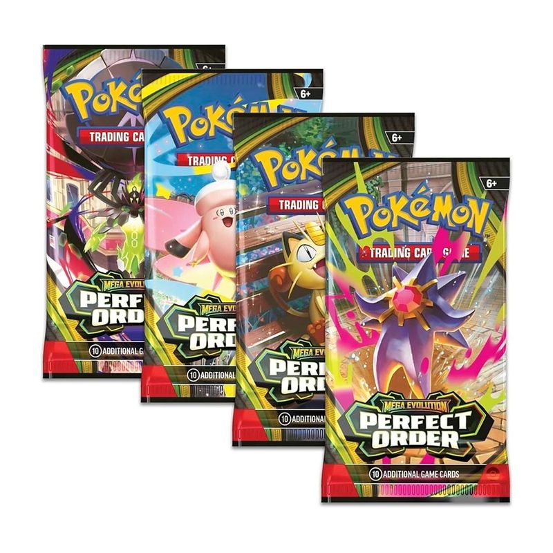 Sobres de Pokémon TCG Mega Evolution Perfect Order de 10 Cartas en Español