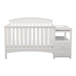 Cuna Abby con Cambiador y Compartimentos de 175 x 80 x 105 cm Color Blanco