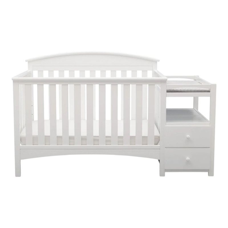 Cuna Abby con Cambiador y Compartimentos de 175 x 80 x 105 cm Color Blanco