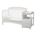 Cuna Abby con Cambiador y Compartimentos de 175 x 80 x 105 cm Color Blanco
