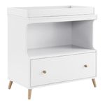 Librera Essex con Gavetas y Repisa de 90 x 45 x 95 cm Color Blanco
