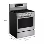 Estufa a Gas KitchenAid 30 Plg de 5 Hornillas con Horno de Convección Acero Inoxidable