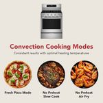 Estufa a Gas KitchenAid 30 Plg de 5 Hornillas con Horno de Convección Acero Inoxidable