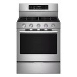 Estufa a Gas KitchenAid 30 Plg de 5 Hornillas con Horno de Convección Acero Inoxidable