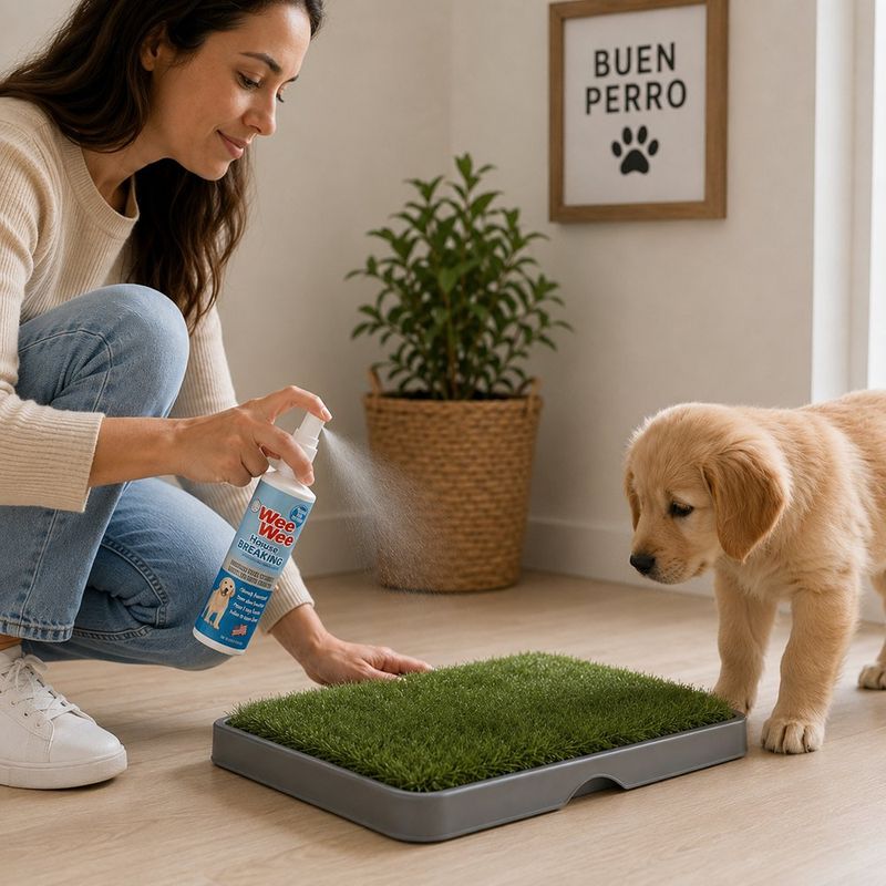 Spray Entrenador para Perro 8 oz Atrayente para Baño Interior y Exterior