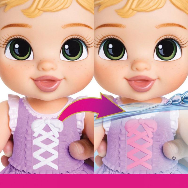 Muñeca Disney Princess Bebé Rapunzel de Baño con Accesorios y Cambio de Color