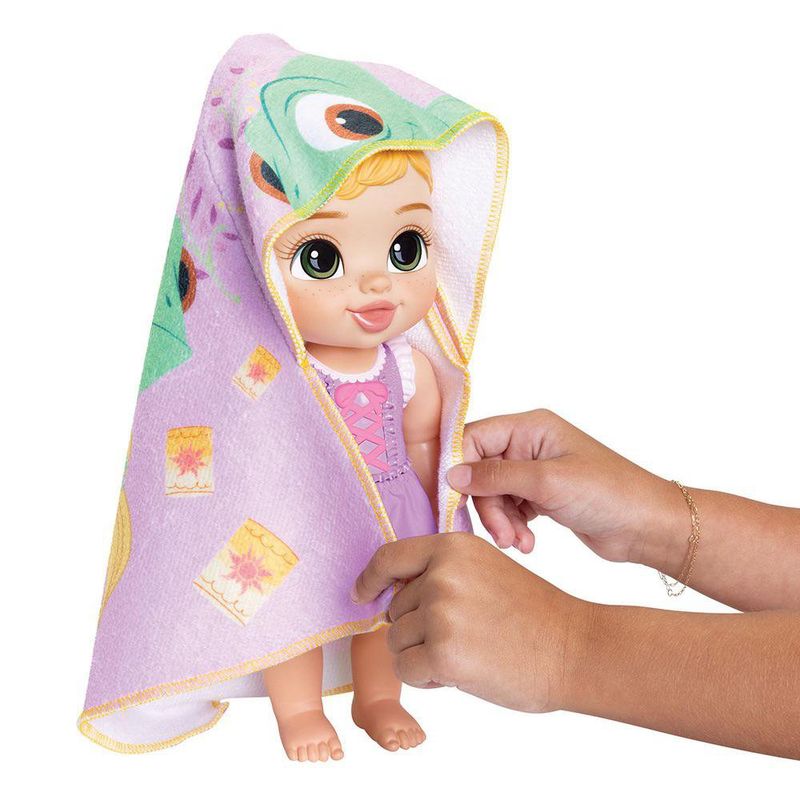 Muñeca Disney Princess Bebé Rapunzel de Baño con Accesorios y Cambio de Color