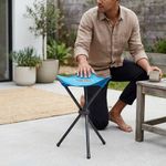 Banco Plegable para Camping Azul con Bolsa de Transporte 43 cm