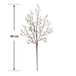 Rama Navideña Decorativa con Bayas Blancas 46 cm