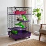 Jaula Multinivel para Hurones con Ruedas de 24 x 24 x 41.5 Plg