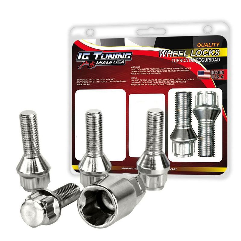 Set De Tuercas De Seguridad Hexagonales Para Llanta 5  Pzas - Ig Tuning