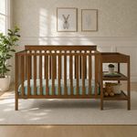 Cuna Ellie con Cambiador y Compartimentos de 175 x 80 x 105 cm Color Marrón