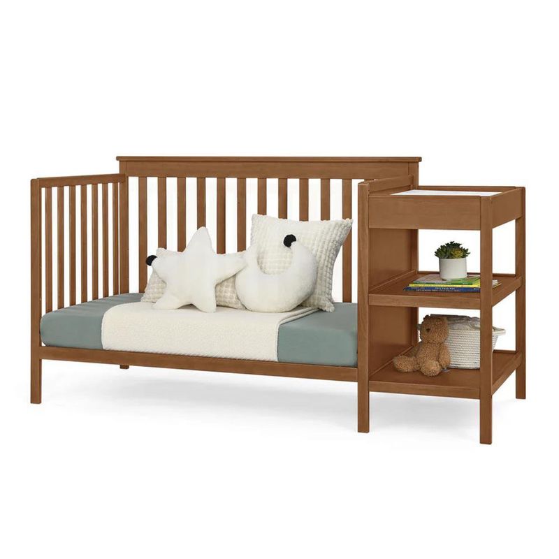 Cuna Ellie con Cambiador y Compartimentos de 175 x 80 x 105 cm Color Marrón