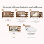 Cuna Ellie con Cambiador y Compartimentos de 175 x 80 x 105 cm Color Marrón