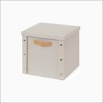 Caja Organizadora Cuadrada con Tapa Beige 30 x 30 x 28 cm