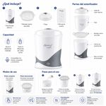 Esterilizador Eléctrico Advanced para 6 Pachas con Vapor y Apagado Automático