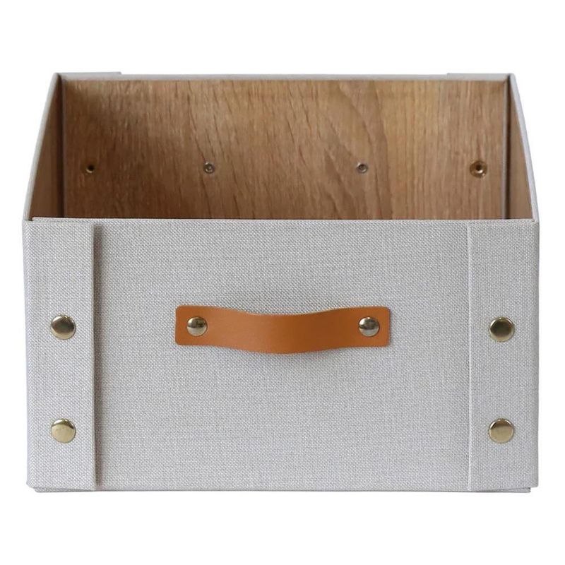 Caja Organizadora Rectangular con Tapa Beige 26.5 x 31.5 x 14.5 cm