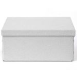 Caja Organizadora Rectangular con Tapa Beige 26.5 x 31.5 x 14.5 cm
