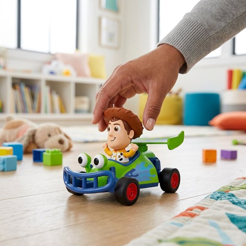 Vehículo de Carreras Woody Toy Story Armable con Fricción de 7 Piezas