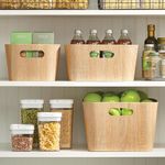 Caja Organizadora con Agarradores Acabado Natural 27 x 27 x 16 cm