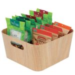 Caja Organizadora con Agarradores Acabado Natural 27 x 27 x 16 cm