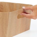 Caja Organizadora con Agarradores Acabado Natural 27 x 27 x 16 cm