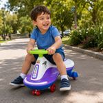 Vehículo Infantil Gira Gira Toy Story de Plástico y Metal Morado y Blanco